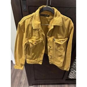 VINTAGE Made in Italy Katharine Hammett Denim jacket - yellow sz s